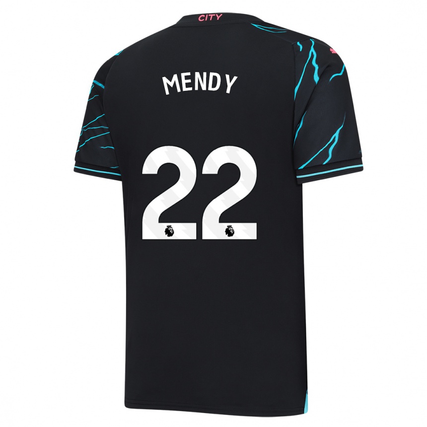 Men  Benjamin Mendy #22 Dark Blue Third Jersey 2023/24 T-Shirt Australia