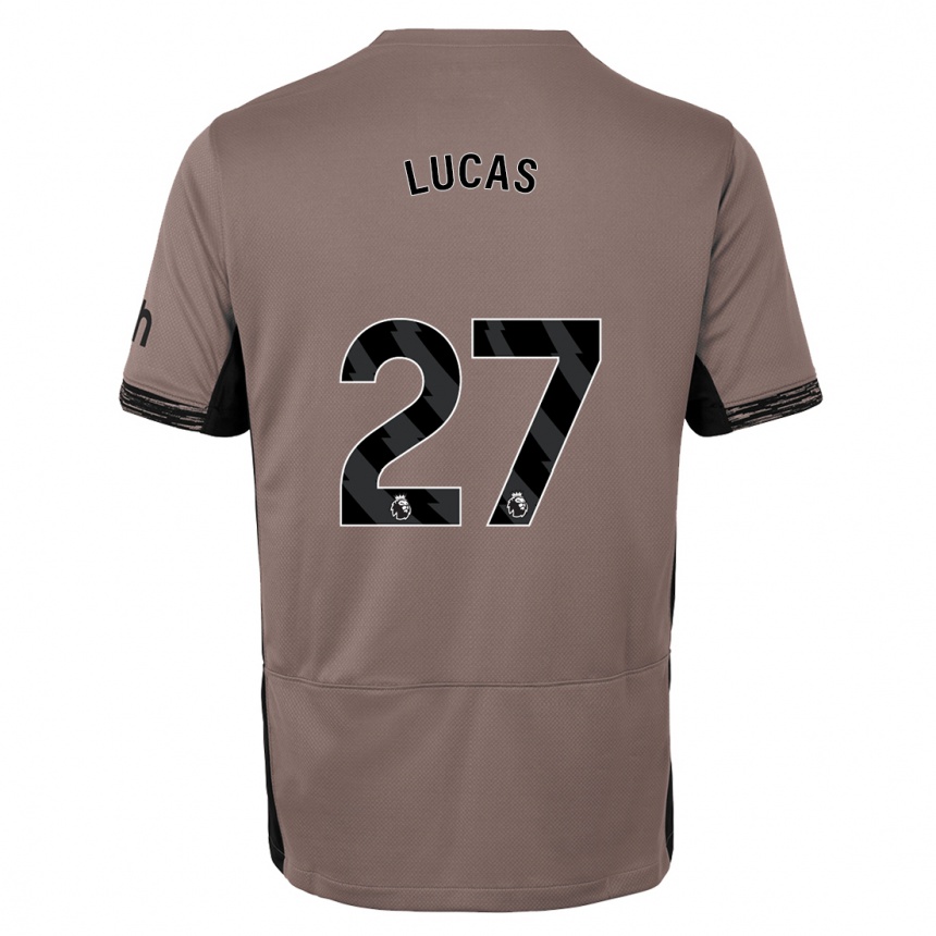 Men  Lucas Moura #27 Dark Beige Third Jersey 2023/24 T-Shirt Australia