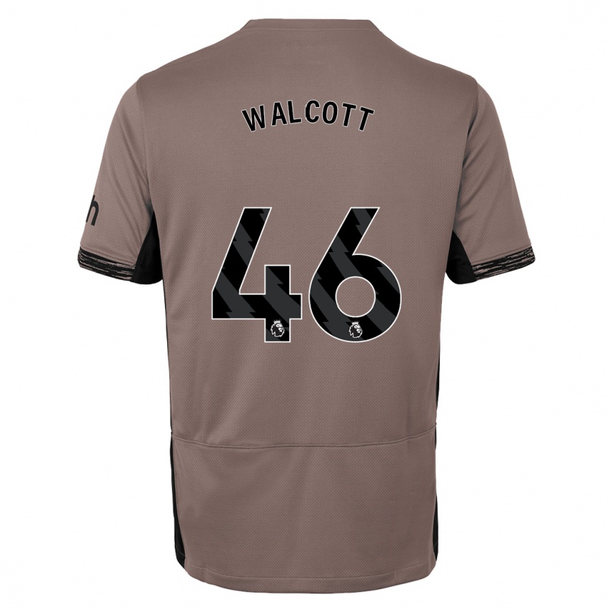 Men  Malachi Fagan Walcott #46 Dark Beige Third Jersey 2023/24 T-Shirt Australia