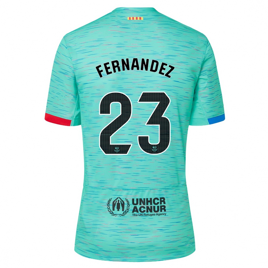 Men  Pelayo Fernandez #23 Light Aqua Third Jersey 2023/24 T-Shirt Australia