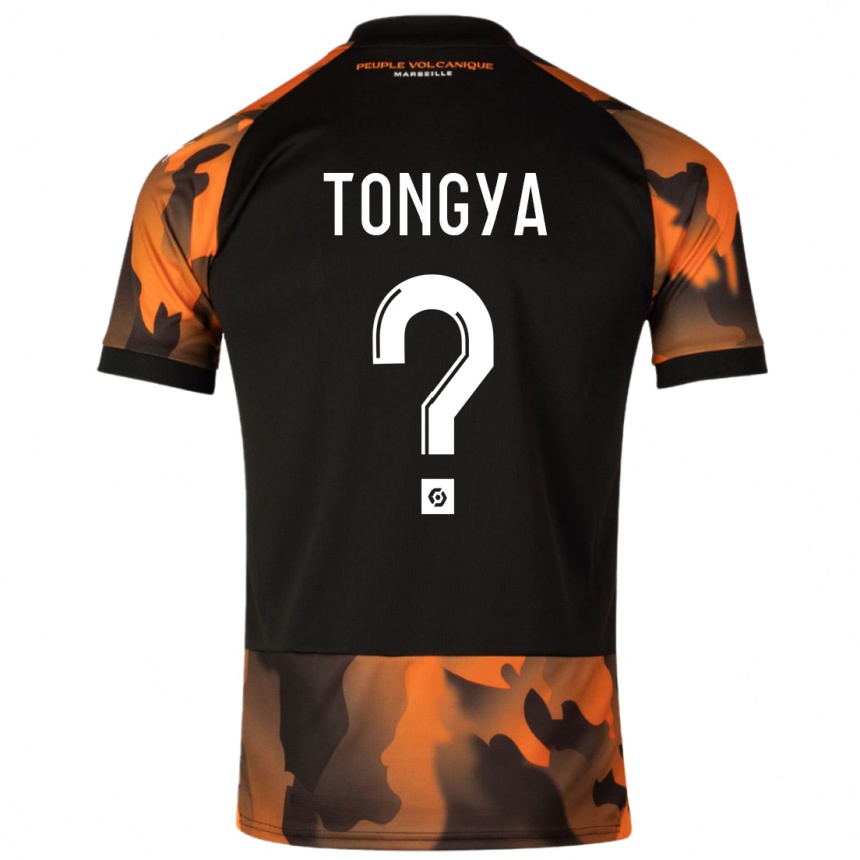 Men  Franco Tongya #0 Black Orange Third Jersey 2023/24 T-Shirt Australia