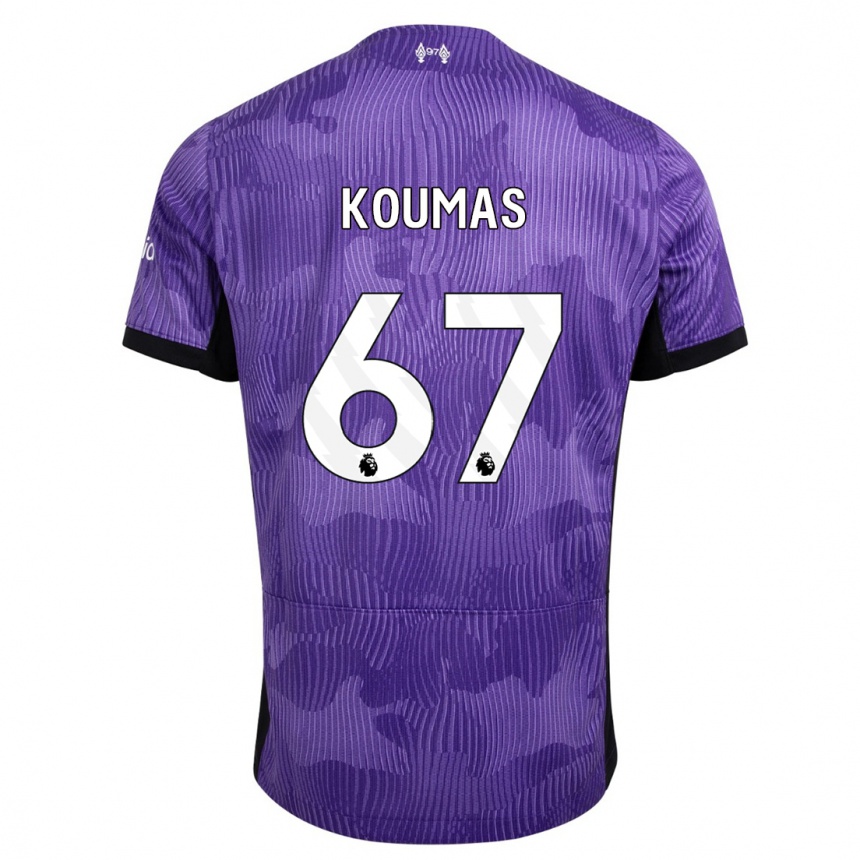 Women  Lewis Koumas #67 Purple Third Jersey 2023/24 T-Shirt Australia