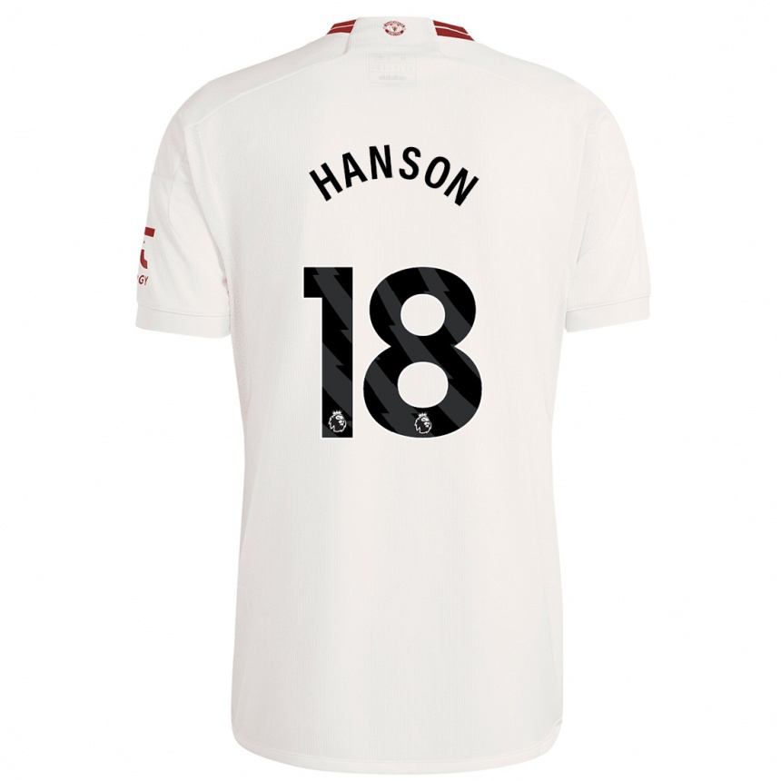 Women  Kirsty Hanson #18 White Third Jersey 2023/24 T-Shirt Australia