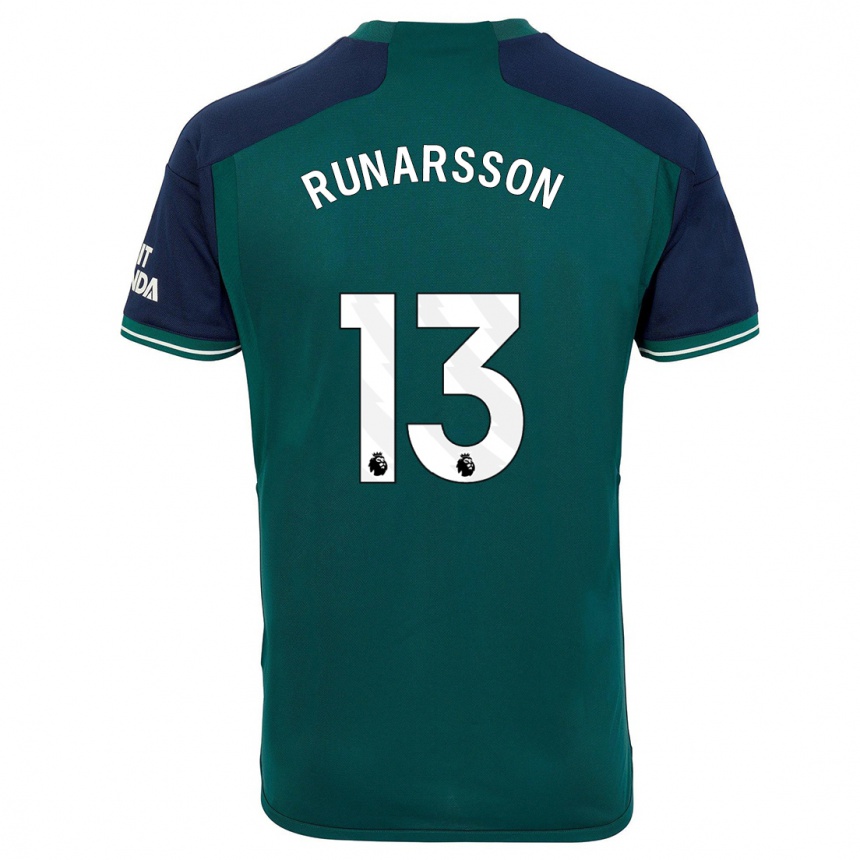 Women  Runar Alex Runarsson #13 Green Third Jersey 2023/24 T-Shirt Australia