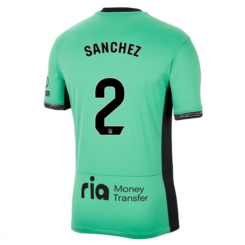 Women  Ricard Sanchez #2 Spring Green Third Jersey 2023/24 T-Shirt Australia