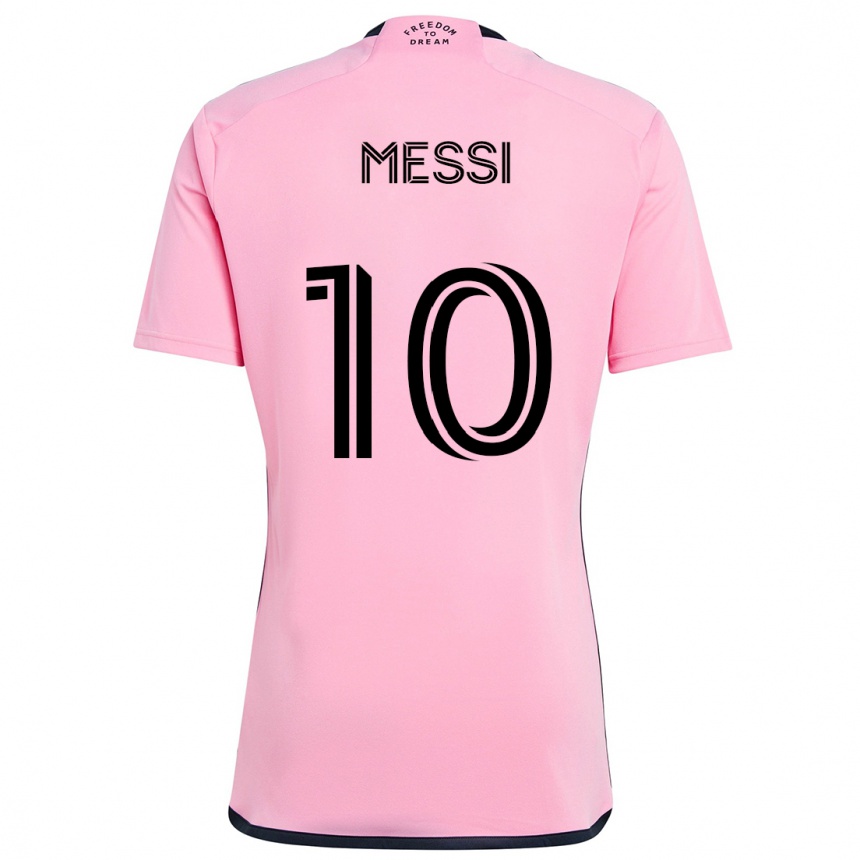 Kids Football Lionel Messi #10 Pink Home Jersey 2024/25 T-Shirt Australia