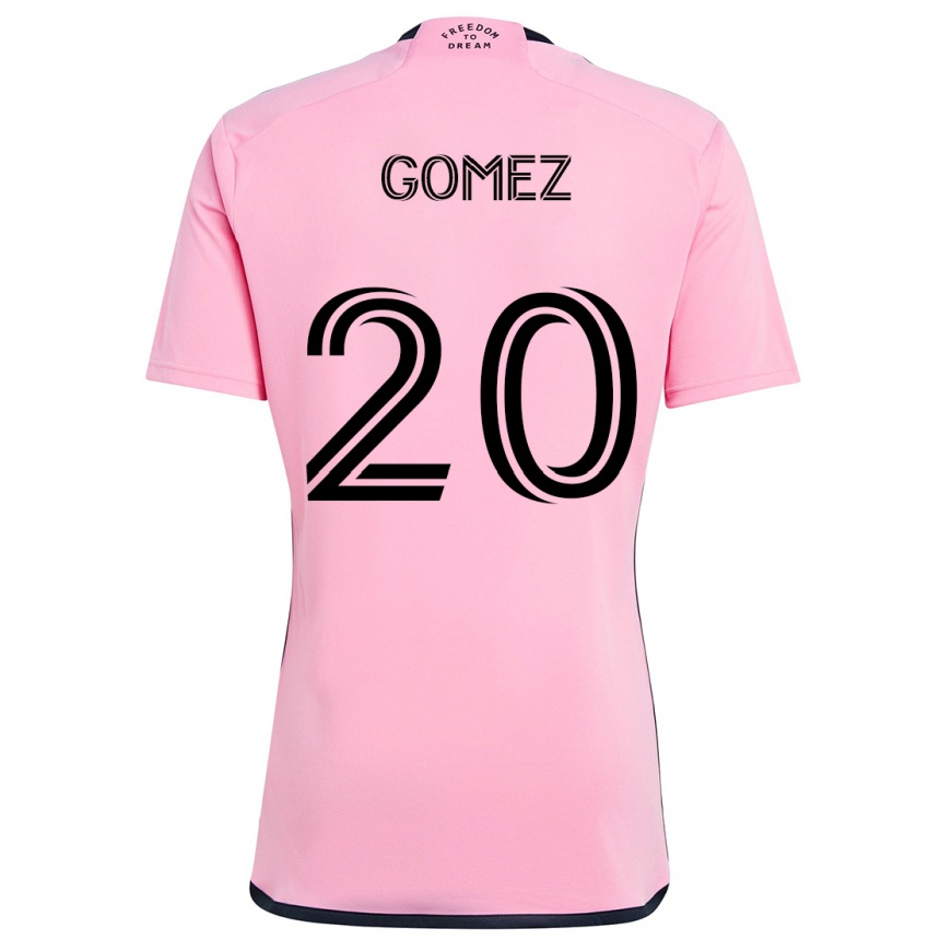 Kids Football Diego Gómez #20 Pink Home Jersey 2024/25 T-Shirt Australia