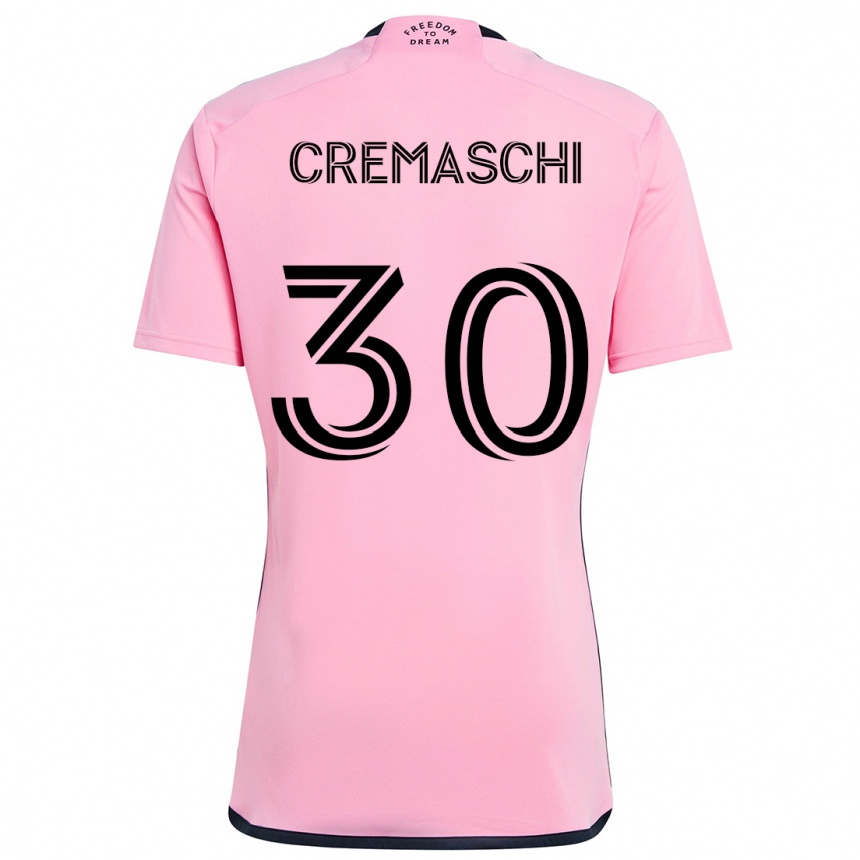 Kids Football Benja Cremaschi #30 Pink Home Jersey 2024/25 T-Shirt Australia