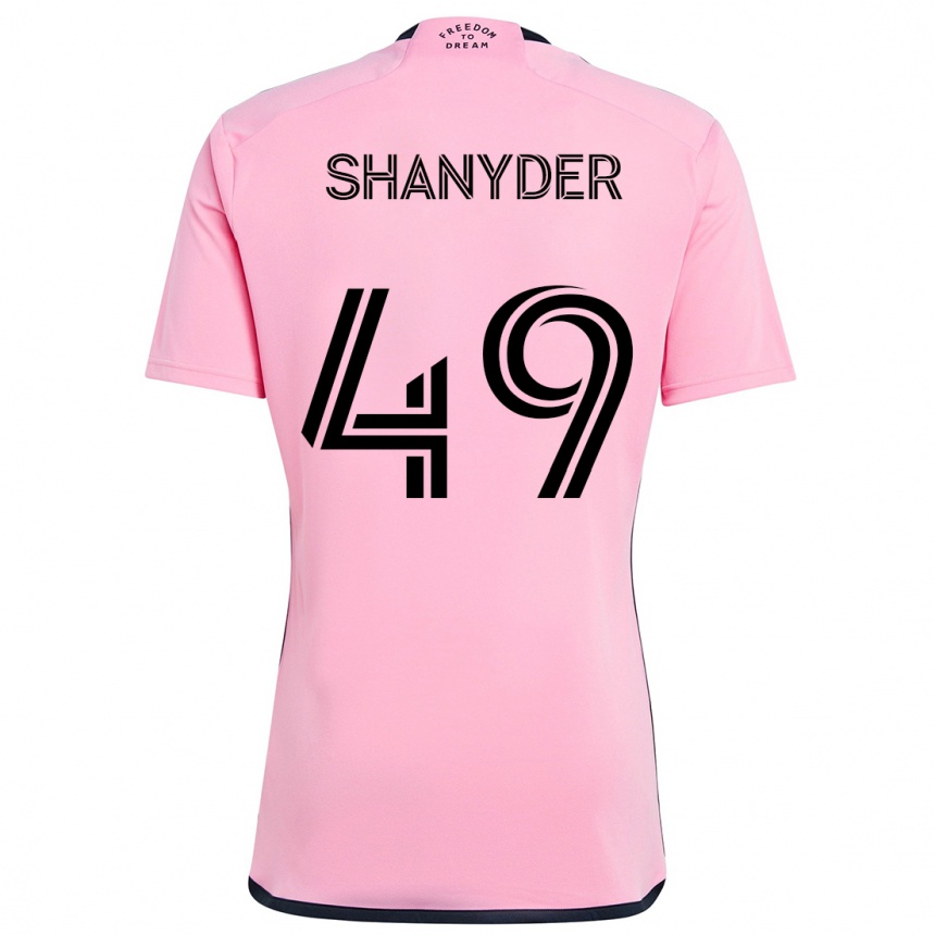 Kids Football Shanyder Borgelin #49 Pink Home Jersey 2024/25 T-Shirt Australia