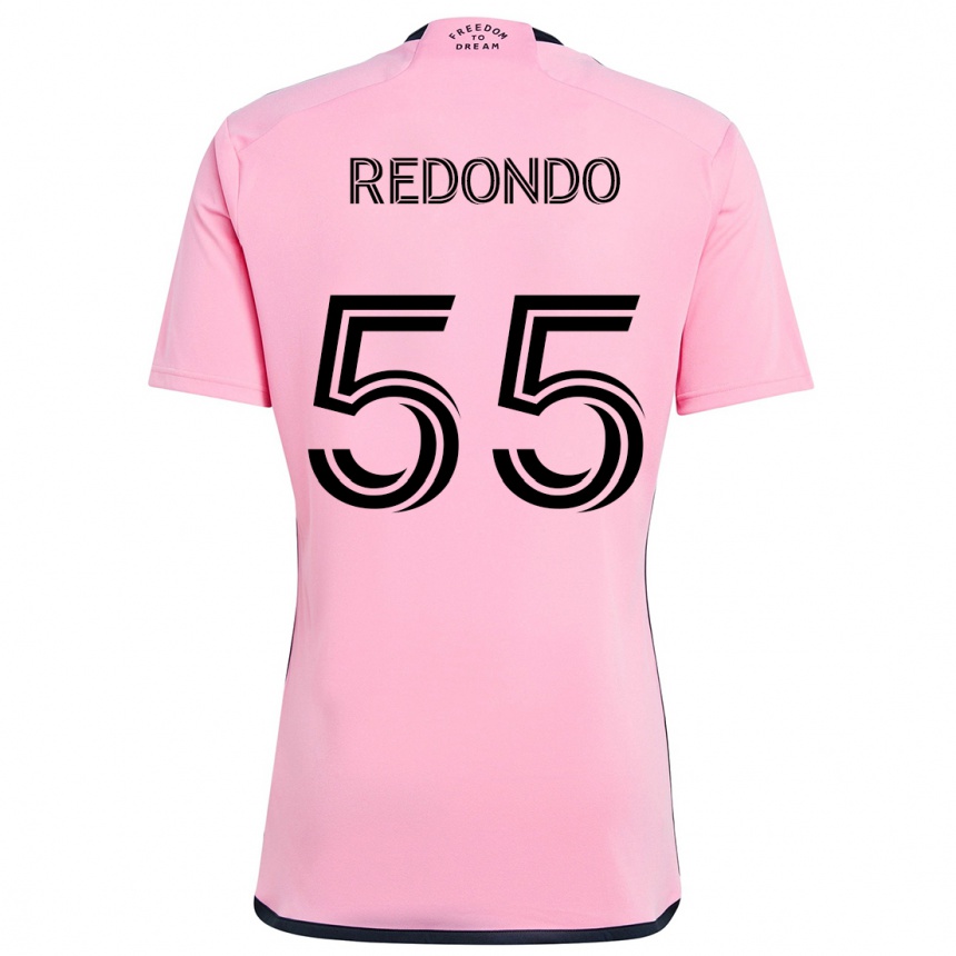 Kids Football Federico Redondo #55 Pink Home Jersey 2024/25 T-Shirt Australia