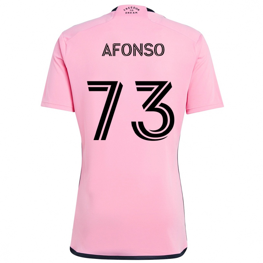 Kids Football Leo Afonso #73 Pink Home Jersey 2024/25 T-Shirt Australia