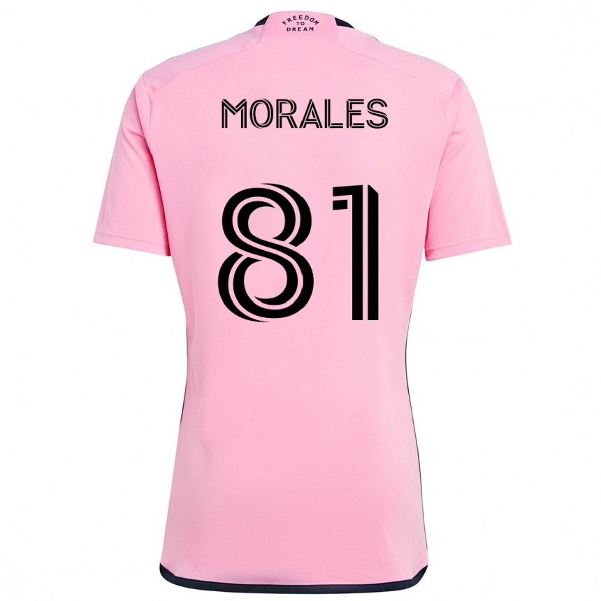 Kids Football Santiago Morales #81 Pink Home Jersey 2024/25 T-Shirt Australia