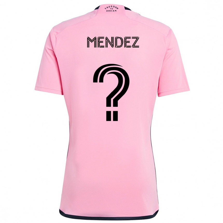 Kids Football Dylan Mendez #0 Pink Home Jersey 2024/25 T-Shirt Australia