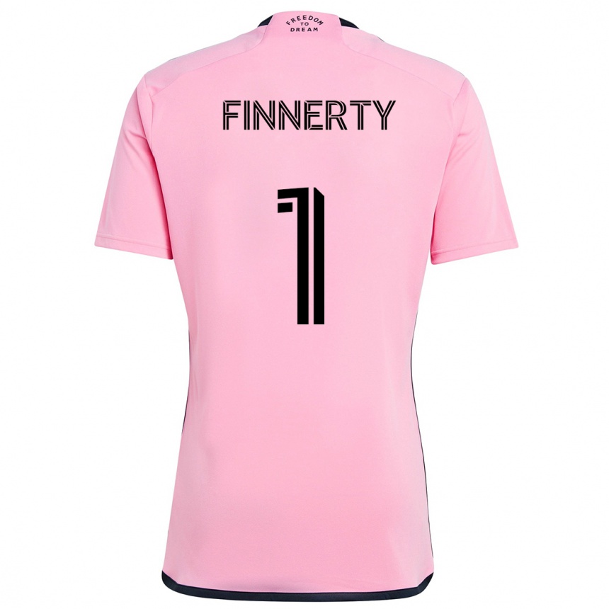 Kids Football Owen Finnerty #1 Pink Home Jersey 2024/25 T-Shirt Australia