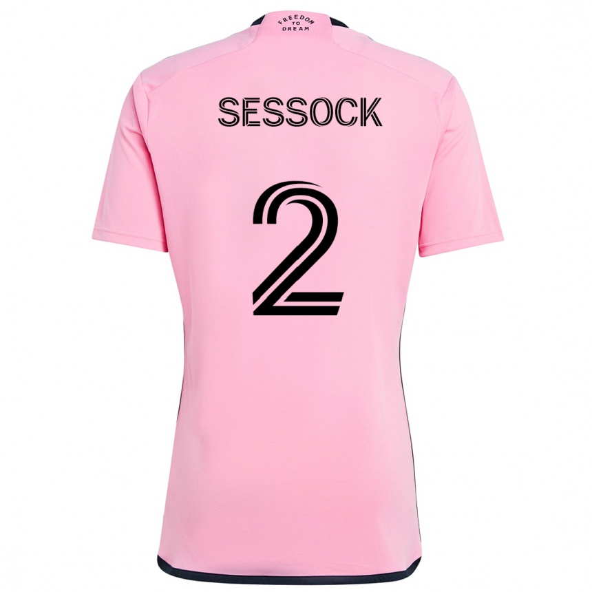 Kids Football Nykolas Sessock #2 Pink Home Jersey 2024/25 T-Shirt Australia