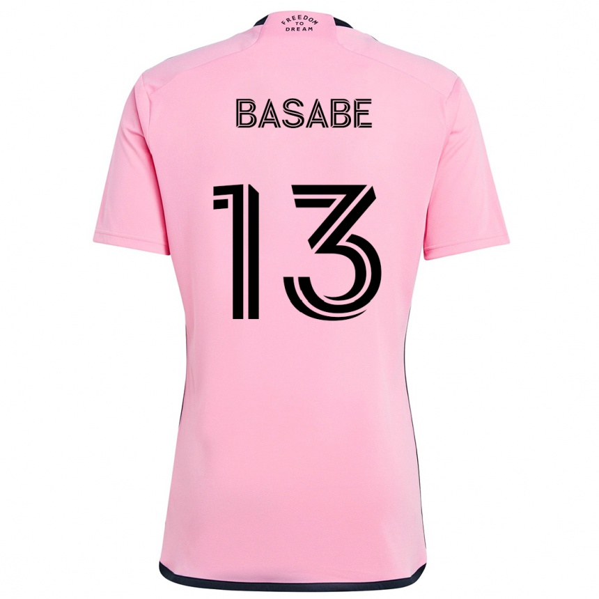 Kids Football Samuel Basabe #13 Pink Home Jersey 2024/25 T-Shirt Australia