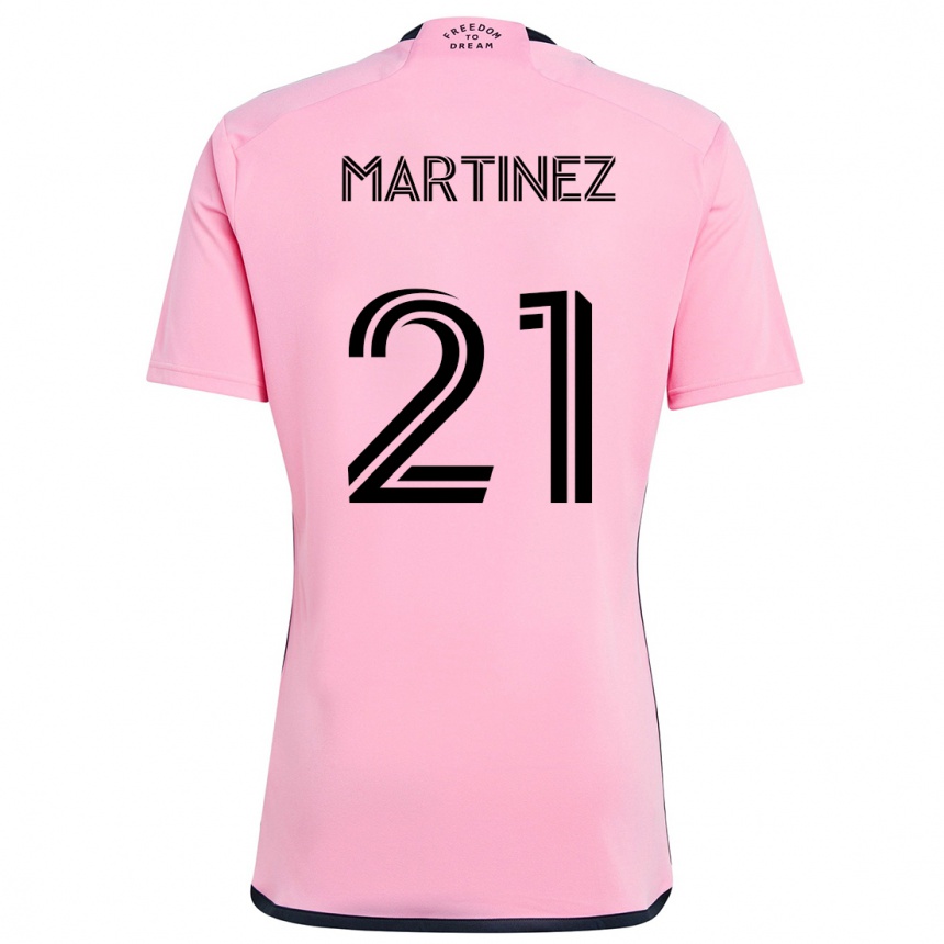 Kids Football Derrek Martinez #21 Pink Home Jersey 2024/25 T-Shirt Australia