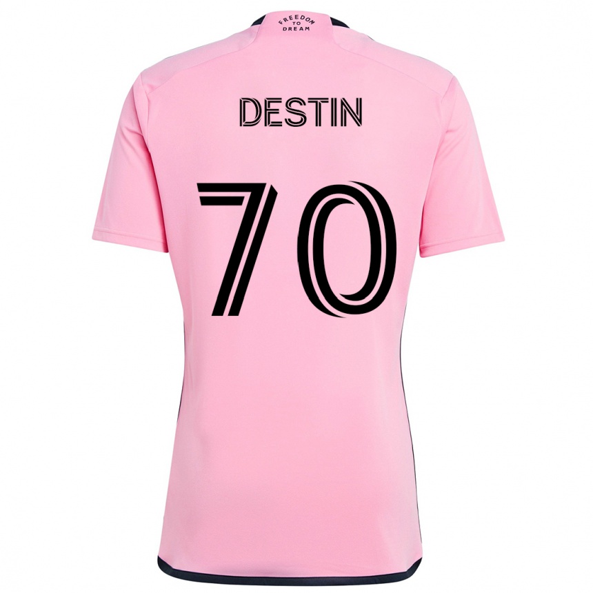 Kids Football Bryan Destin #70 Pink Home Jersey 2024/25 T-Shirt Australia