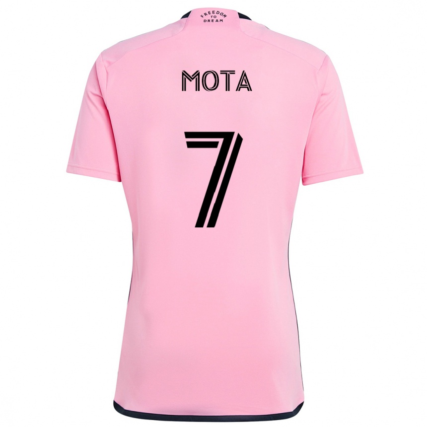 Kids Football Jean Mota #7 Pink Home Jersey 2024/25 T-Shirt Australia