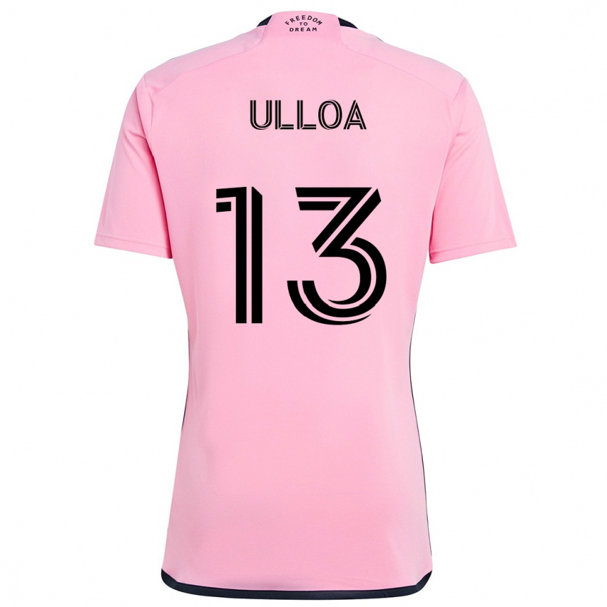 Kids Football Víctor Ulloa #13 Pink Home Jersey 2024/25 T-Shirt Australia