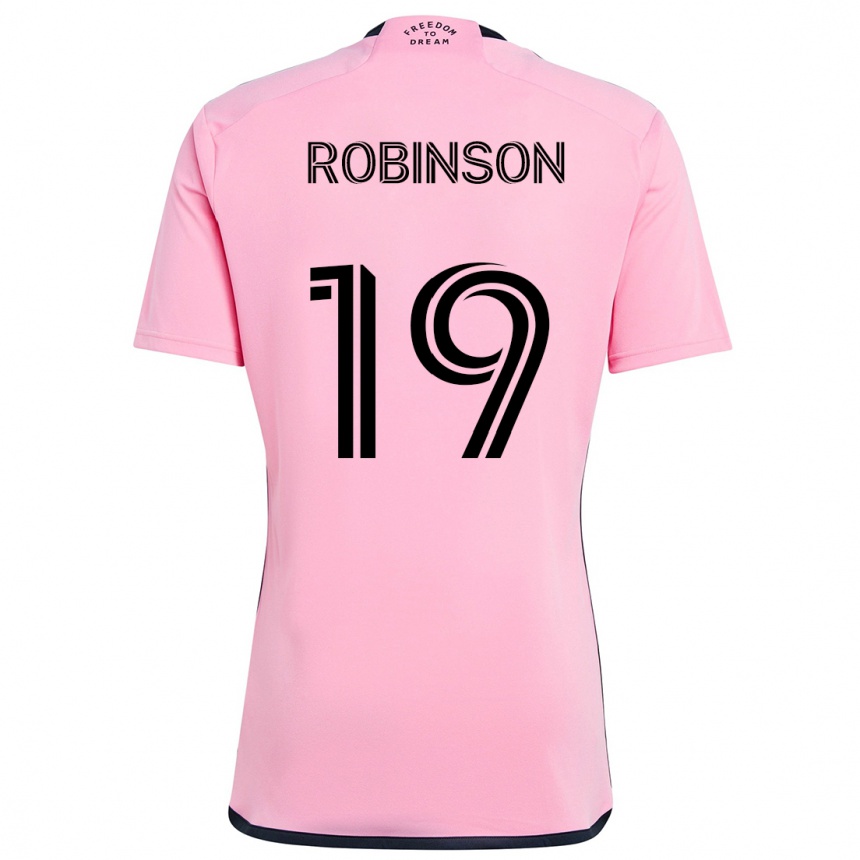 Kids Football Robbie Robinson #19 Pink Home Jersey 2024/25 T-Shirt Australia