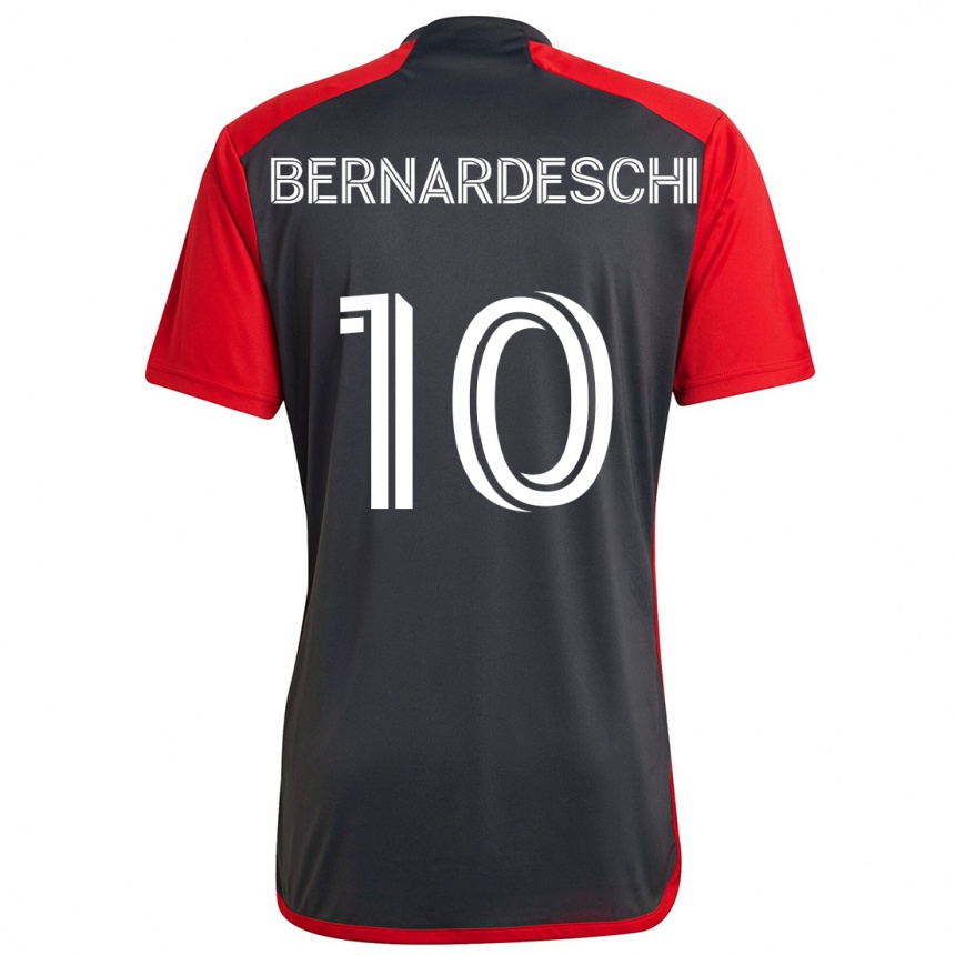 Kids Football Federico Bernardeschi #10 Grayn Red Home Jersey 2024/25 T-Shirt Australia