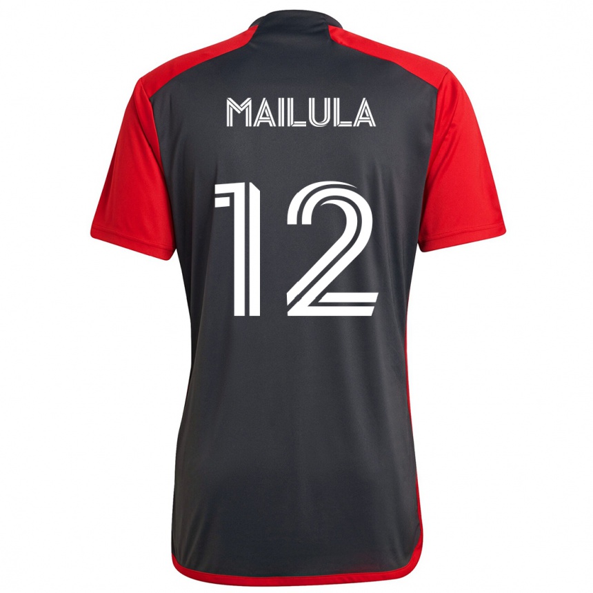 Kids Football Cassius Mailula #12 Grayn Red Home Jersey 2024/25 T-Shirt Australia