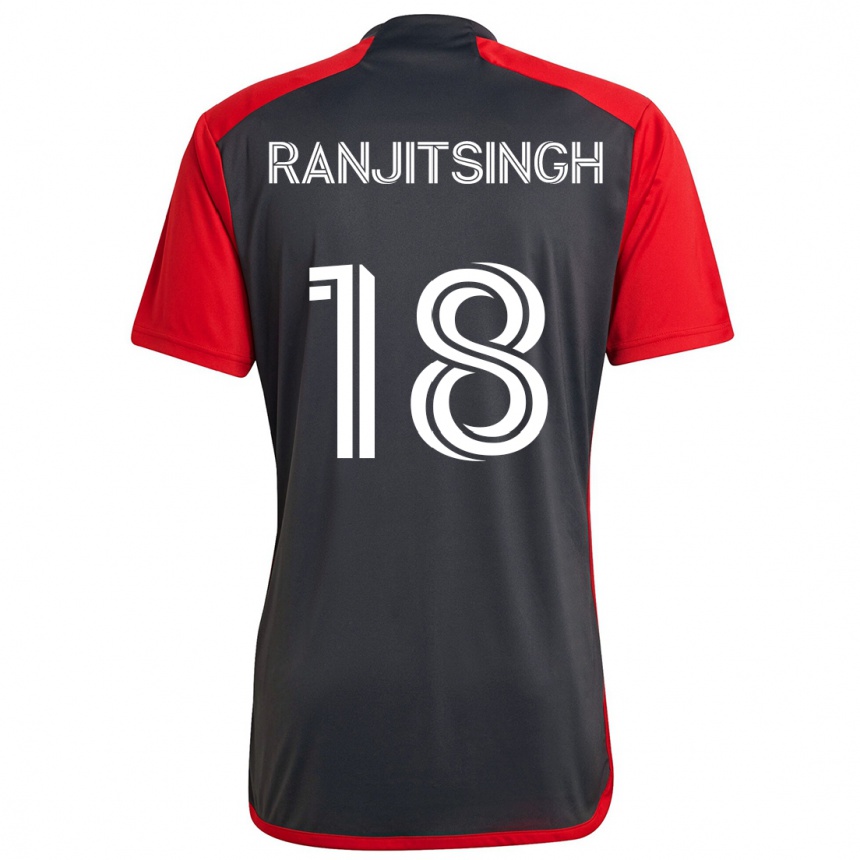 Kids Football Greg Ranjitsingh #18 Grayn Red Home Jersey 2024/25 T-Shirt Australia