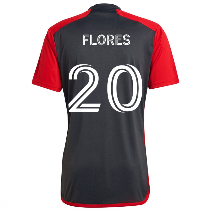 Kids Football Deybi Flores #20 Grayn Red Home Jersey 2024/25 T-Shirt Australia