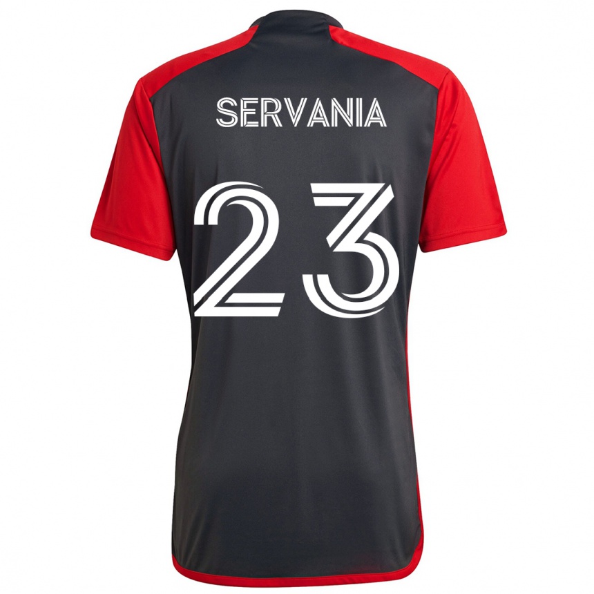 Kids Football Brandon Servania #23 Grayn Red Home Jersey 2024/25 T-Shirt Australia