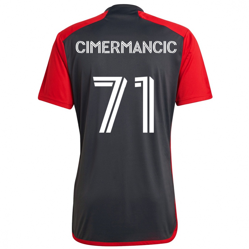 Kids Football Markus Cimermancic #71 Grayn Red Home Jersey 2024/25 T-Shirt Australia