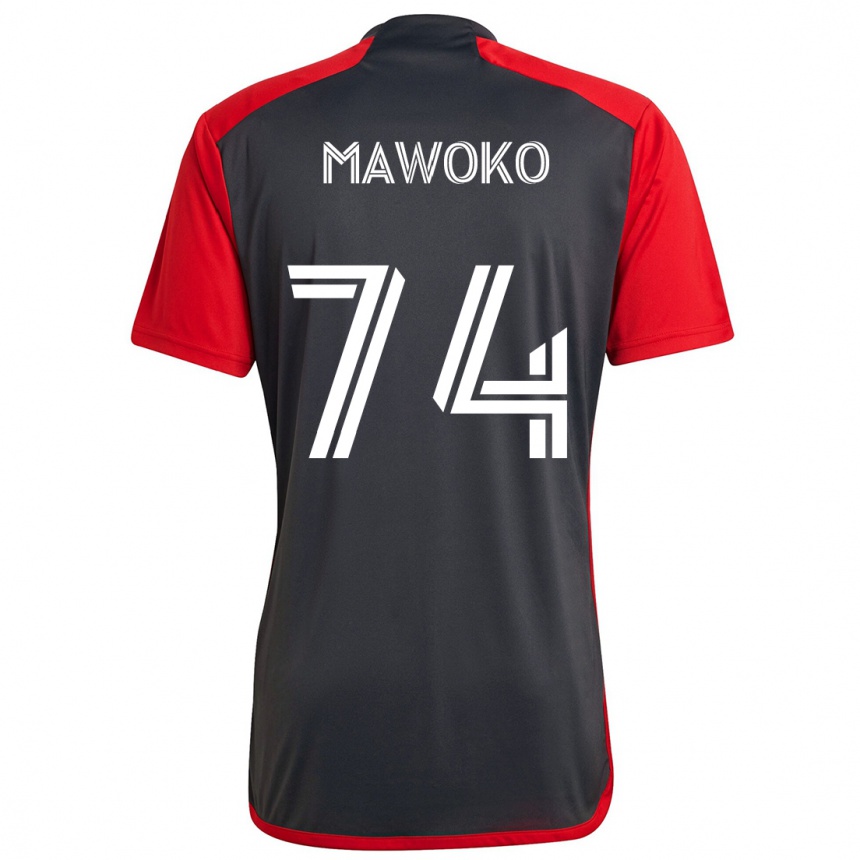 Kids Football Kundai Mawoko #74 Grayn Red Home Jersey 2024/25 T-Shirt Australia