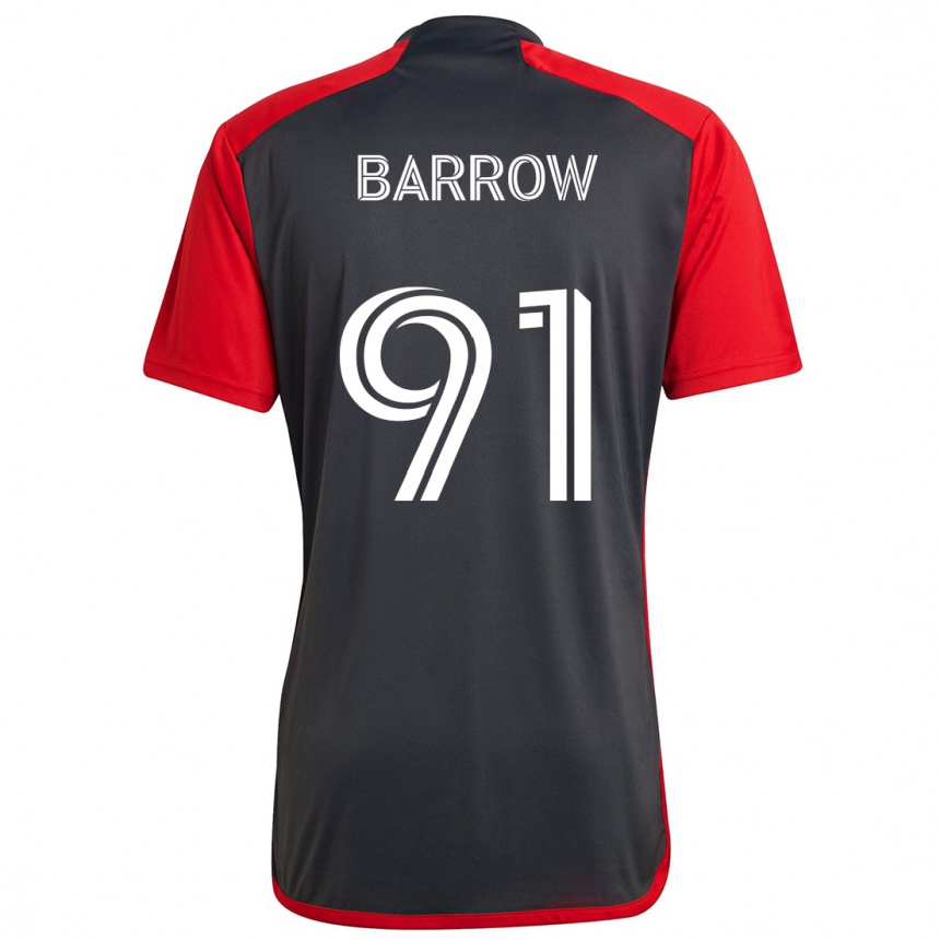 Kids Football Dékwon Barrow #91 Grayn Red Home Jersey 2024/25 T-Shirt Australia