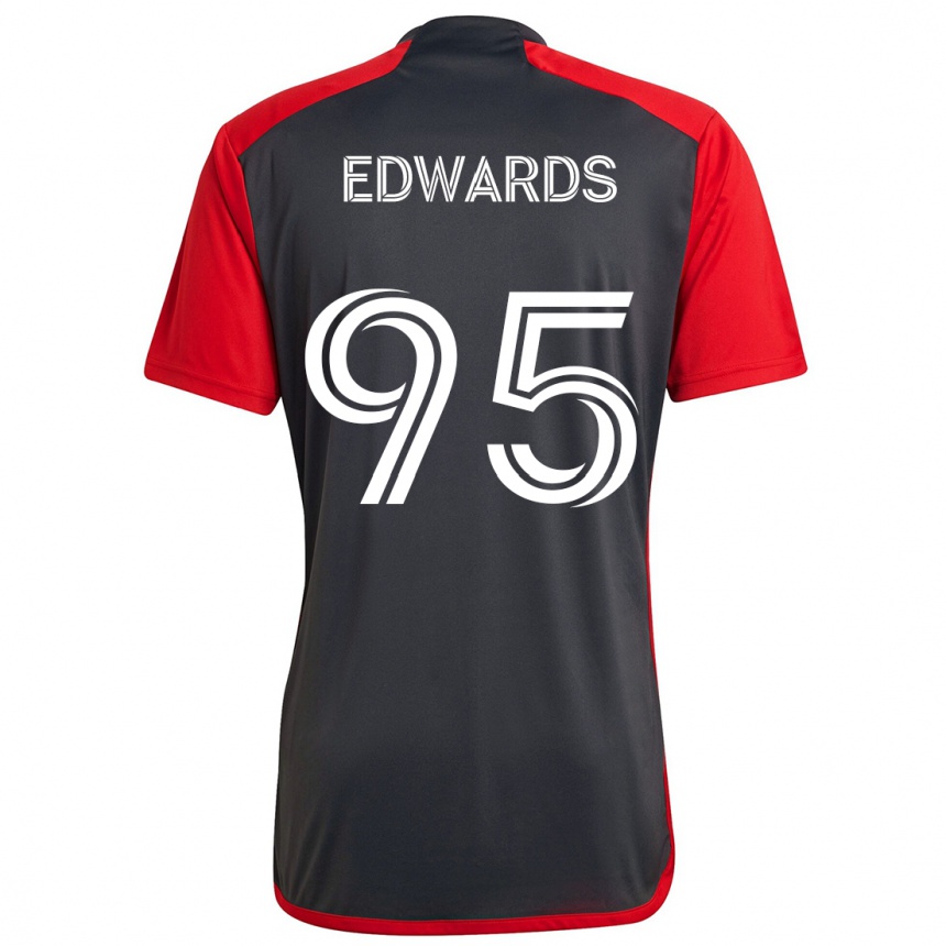 Kids Football Nathaniel Edwards #95 Grayn Red Home Jersey 2024/25 T-Shirt Australia