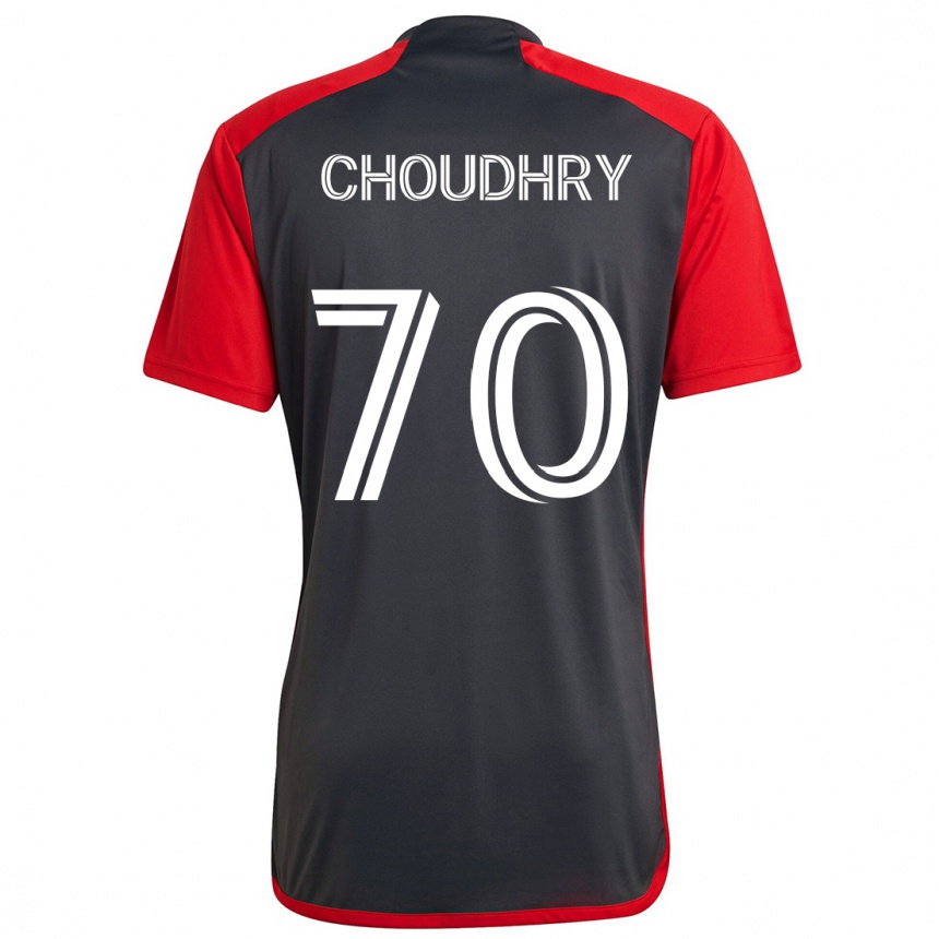 Kids Football Benjamin Choudhry #70 Grayn Red Home Jersey 2024/25 T-Shirt Australia