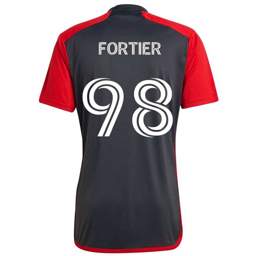 Kids Football Kristjan Fortier #98 Grayn Red Home Jersey 2024/25 T-Shirt Australia