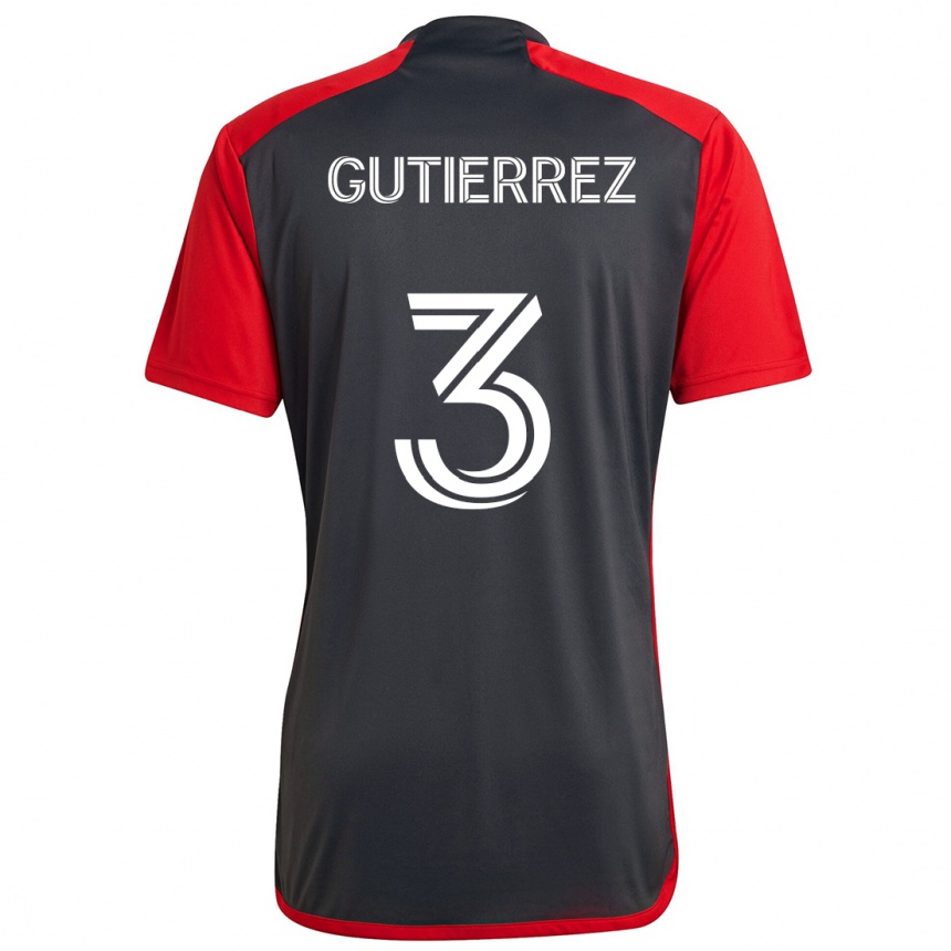 Kids Football Cristián Gutiérrez #3 Grayn Red Home Jersey 2024/25 T-Shirt Australia