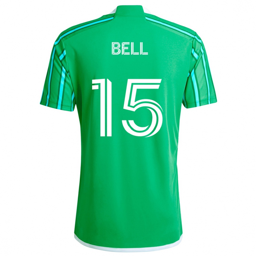 Kids Football Jon Bell #15 Green White Home Jersey 2024/25 T-Shirt Australia