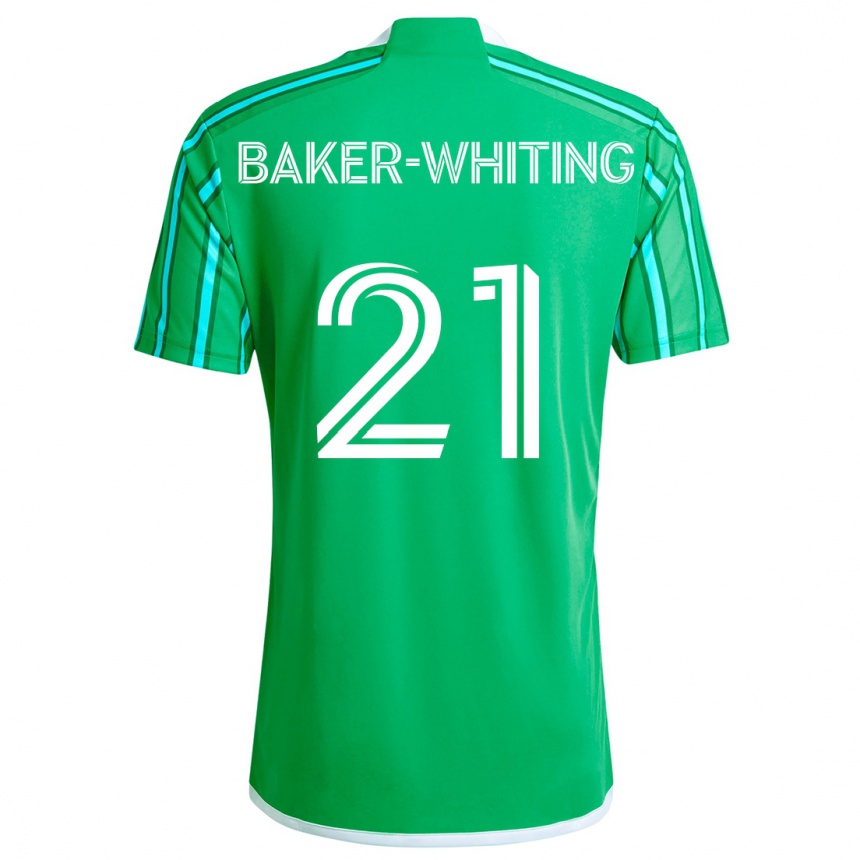 Kids Football Reed Baker-Whiting #21 Green White Home Jersey 2024/25 T-Shirt Australia