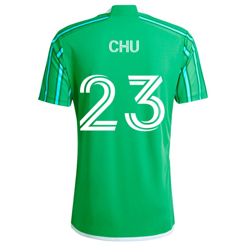 Kids Football Léo Chú #23 Green White Home Jersey 2024/25 T-Shirt Australia