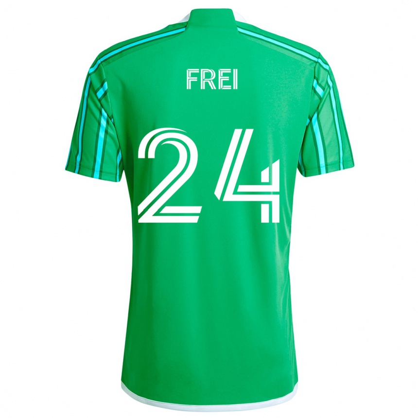 Kids Football Stefan Frei #24 Green White Home Jersey 2024/25 T-Shirt Australia