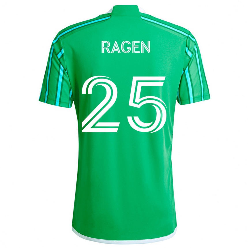 Kids Football Jackson Ragen #25 Green White Home Jersey 2024/25 T-Shirt Australia