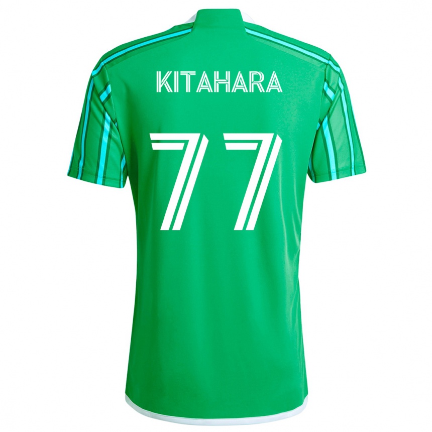 Kids Football Sota Kitahara #77 Green White Home Jersey 2024/25 T-Shirt Australia