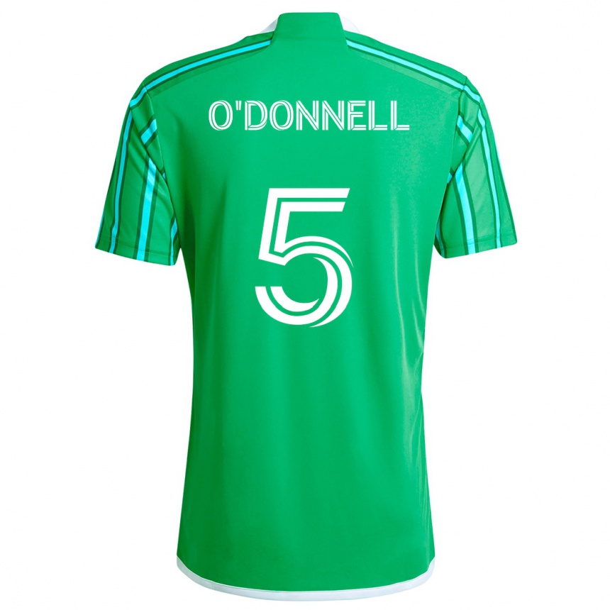 Kids Football Kristina O'donnell #5 Green White Home Jersey 2024/25 T-Shirt Australia