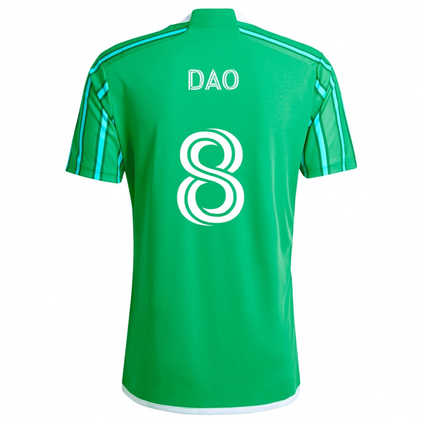 Kids Football Kaylee Dao #8 Green White Home Jersey 2024/25 T-Shirt Australia