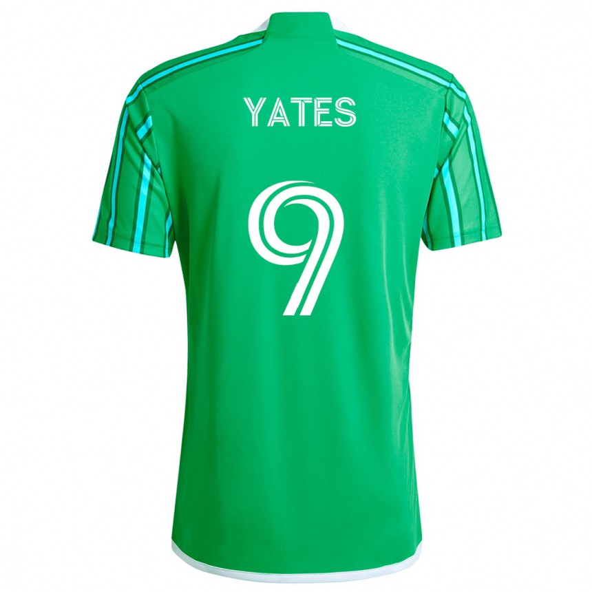 Kids Football Summer Yates #9 Green White Home Jersey 2024/25 T-Shirt Australia