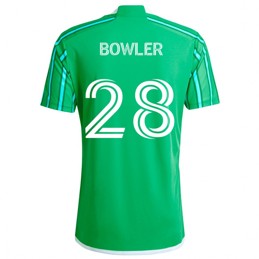 Kids Football Rachel Bowler #28 Green White Home Jersey 2024/25 T-Shirt Australia