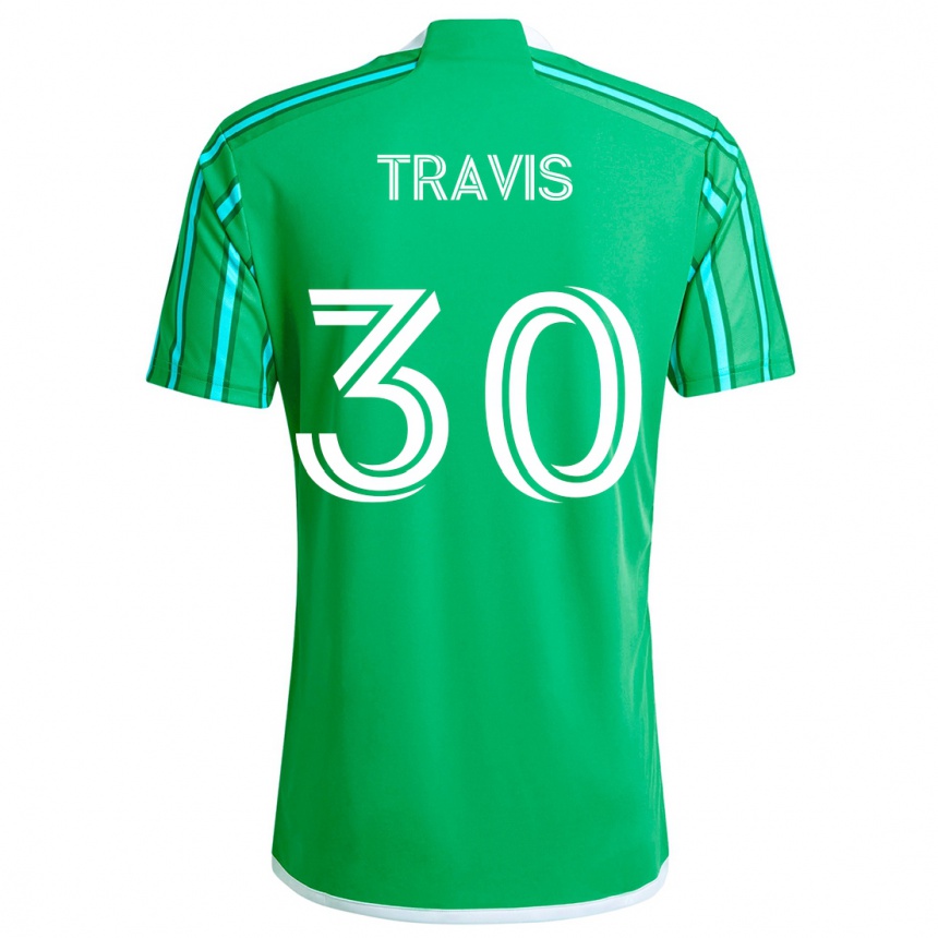 Kids Football Riley Travis #30 Green White Home Jersey 2024/25 T-Shirt Australia