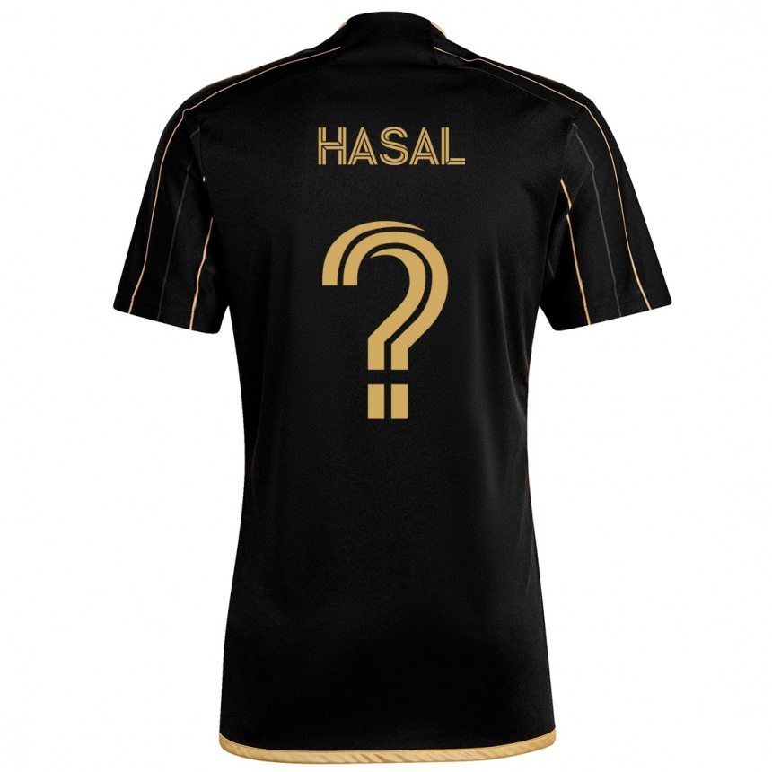 Kids Football Thomas Hasal #0 Black Gold Home Jersey 2024/25 T-Shirt Australia