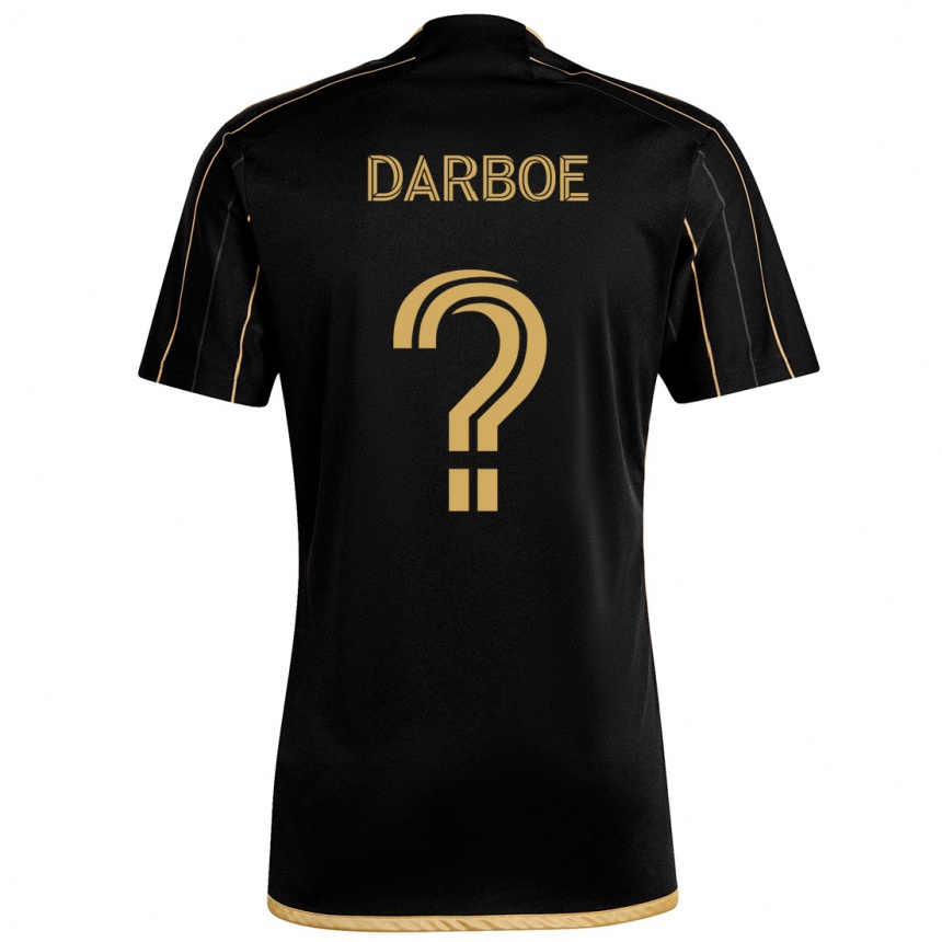 Kids Football Bajung Darboe #0 Black Gold Home Jersey 2024/25 T-Shirt Australia